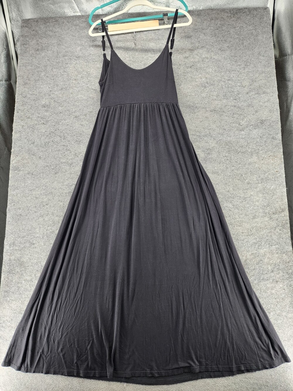 Lascana Dress Womens 10 Sleeveless Black A Line Maxi